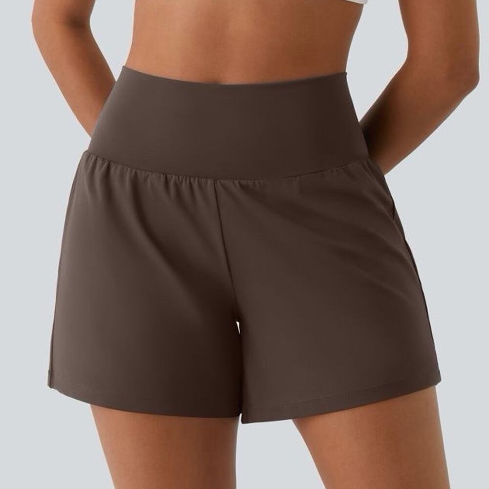 SoftlyZero™ Airy Super High Waisted 2-in-1 Cool Touch Yoga Shorts 5'' /Pockets M